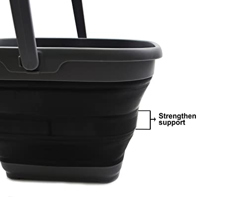SAMMART 10L Collapsible Rectangular Handy Basket/Bucket