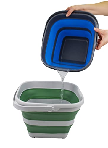 SAMMART 10L Collapsible Rectangular Handy Basket/Bucket