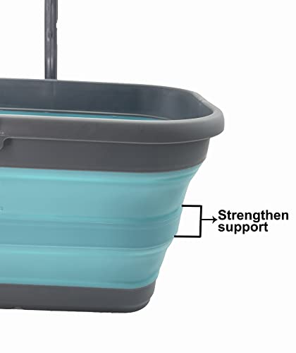 SAMMART 12L Collapsible Rectangular Handy Basket/Bucket