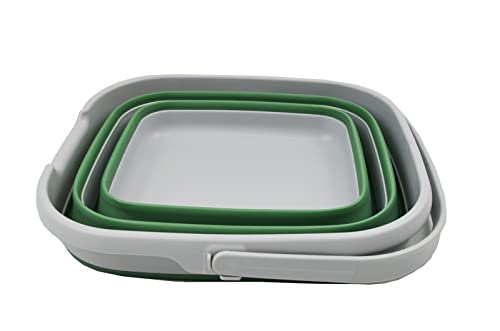 SAMMART 10L Collapsible Rectangular Handy Basket/Bucket