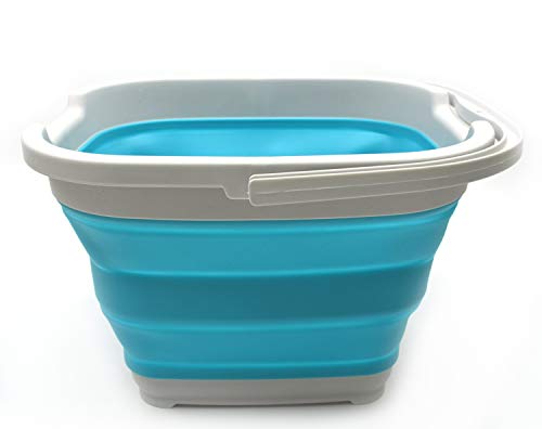 SAMMART 10L Collapsible Rectangular Handy Basket/Bucket
