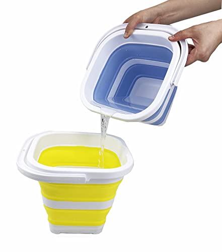 SAMMART 5L Collapsible Rectangular Handy Basket/Bucket