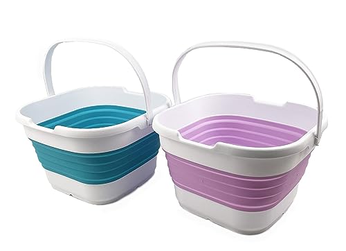SAMMART 9.5L Collapsible Rectangular Handy Basket/Bucket