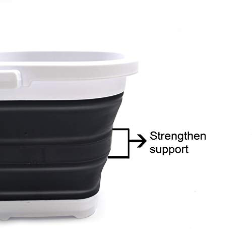 SAMMART 5L Collapsible Rectangular Handy Basket/Bucket