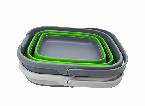 SAMMART 10L Collapsible Rectangular Handy Basket/Bucket
