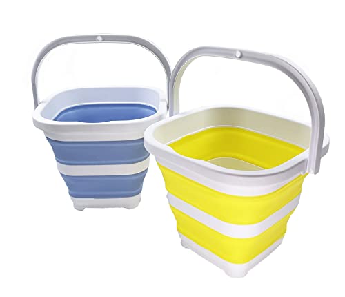 SAMMART 5L Collapsible Rectangular Handy Basket/Bucket