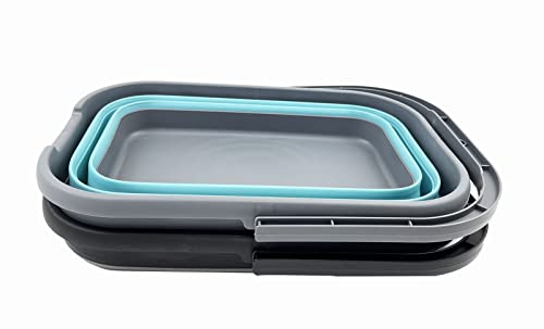 SAMMART 12L Collapsible Rectangular Handy Basket/Bucket