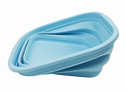 SAMMART 5.5L Collapsible Tub - Foldable Dish Tub - Portable Washing Basin - Space Saving Plastic Washtub