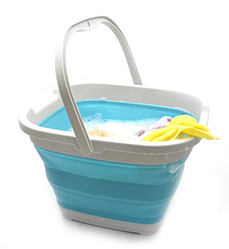 SAMMART 10L Collapsible Rectangular Handy Basket/Bucket