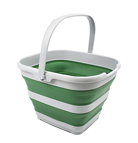 SAMMART 10L Collapsible Rectangular Handy Basket/Bucket