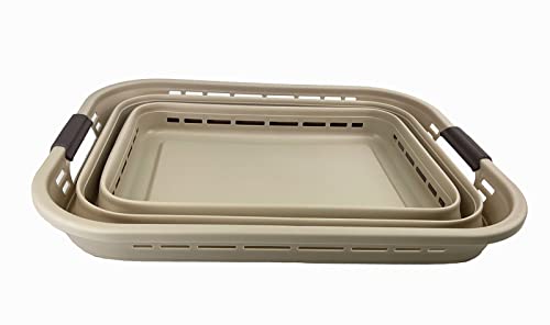 SAMMART 42L Collapsible Plastic Laundry Basket - Foldable Pop Up Storage Container/Organizer - Portable Washing Tub - Space Saving Hamper/Basket