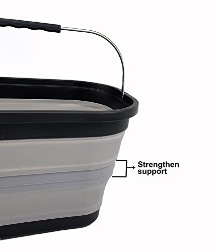 SAMMART 20.8L Collapsible Rectangular Handy Basket/Bucket