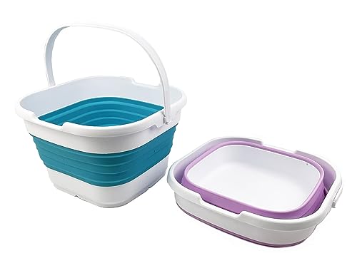 SAMMART 9.5L Collapsible Rectangular Handy Basket/Bucket