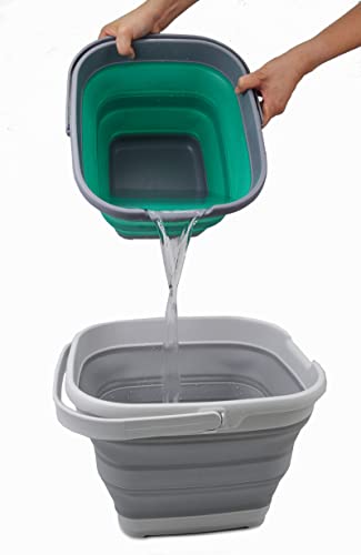 SAMMART 10L Collapsible Rectangular Handy Basket/Bucket
