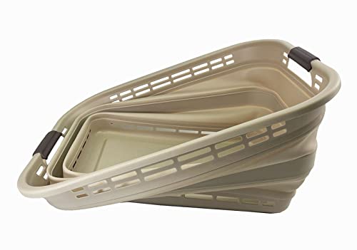 SAMMART 42L Collapsible Plastic Laundry Basket - Foldable Pop Up Storage Container/Organizer - Portable Washing Tub - Space Saving Hamper/Basket