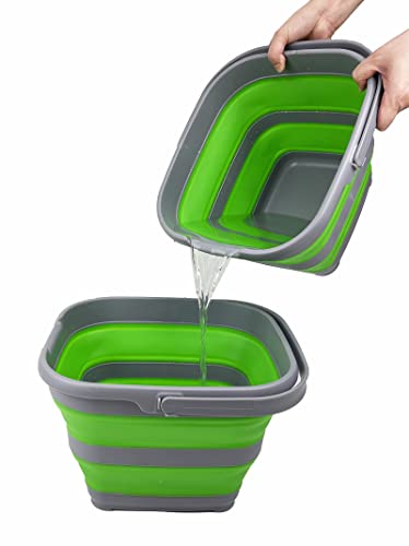 SAMMART 10L Collapsible Rectangular Handy Basket/Bucket