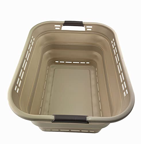 SAMMART 42L Collapsible Plastic Laundry Basket - Foldable Pop Up Storage Container/Organizer - Portable Washing Tub - Space Saving Hamper/Basket