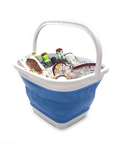 SAMMART 10.6L Collapsible Rectangular Handy Basket/Bucket