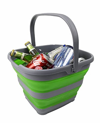 SAMMART 10L Collapsible Rectangular Handy Basket/Bucket