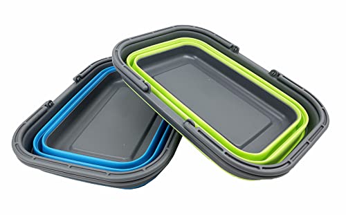 New SAMMART 12L Collapsible Tub with Handle - Portable Outdoor Picnic Basket/Crater - Foldable Shopping Bag - Space Saving Storage Container