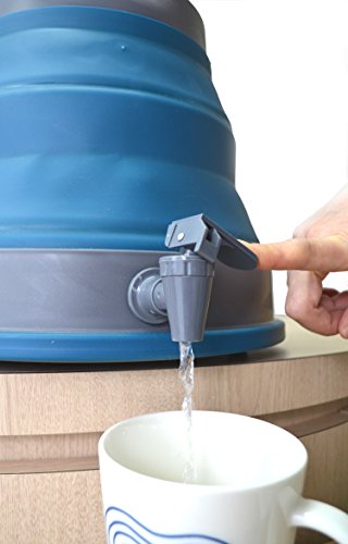 SAMMART 12.5L Portable Water Carrier,Collapsible Water Container, Emergency Cube Water Carrier, Outdoor Water Storage for Camping Hiking Climbing Backpacking (Deep Blue)