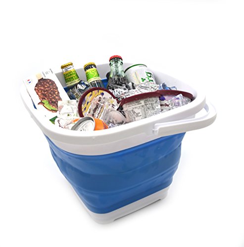 SAMMART 10.6L Collapsible Rectangular Handy Basket/Bucket