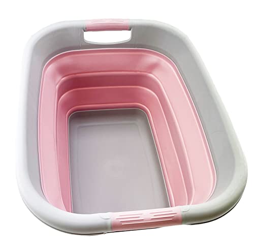 SAMMART 25L Collapsible Laundry Basket/Tub - Foldable Storage Container/Organizer - Portable Washing Bin - Space Saving Hamper, Water Capacity: 19L