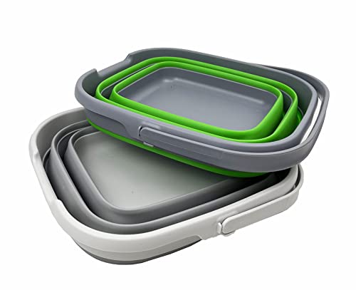 SAMMART 10L Collapsible Rectangular Handy Basket/Bucket