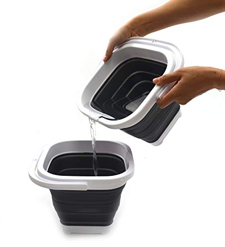 SAMMART 5L Collapsible Rectangular Handy Basket/Bucket