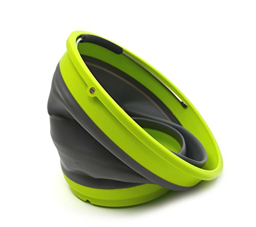 SAMMART 10L Collapsible Plastic Bucket - Foldable Round Tub - Portable Fishing Water Pail - Space Saving Outdoor Waterpot,