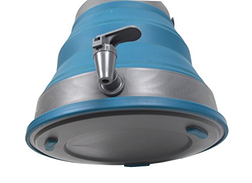 SAMMART 12.5L Portable Water Carrier,Collapsible Water Container, Emergency Cube Water Carrier, Outdoor Water Storage for Camping Hiking Climbing Backpacking (Deep Blue)