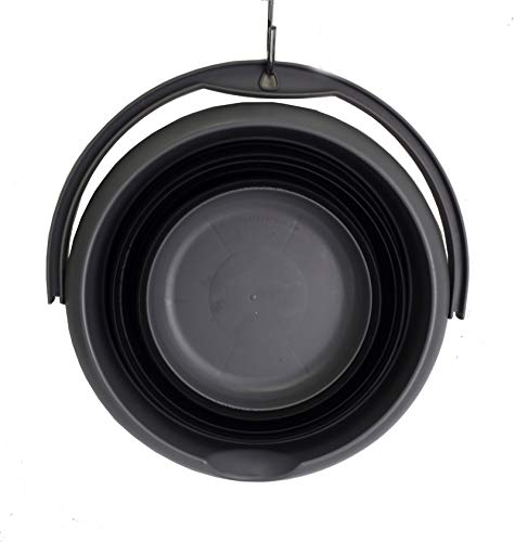 SAMMART 5L Collapsible Plastic Bucket - Foldable Round Tub - Portable Fishing Water Pail - Space Saving Outdoor Waterpot