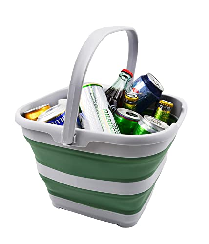 SAMMART 10L Collapsible Rectangular Handy Basket/Bucket