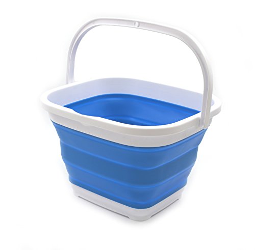 SAMMART 10.6L Collapsible Rectangular Handy Basket/Bucket