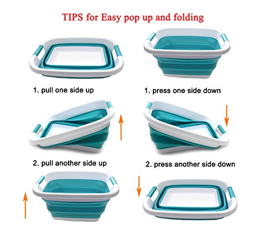 SAMMART Collapsible Laundry Basket - Foldable Storage Container/Organizer - Portable Washing Bin/Tub - Space Saving Hamper - Car Trunk Storage Box