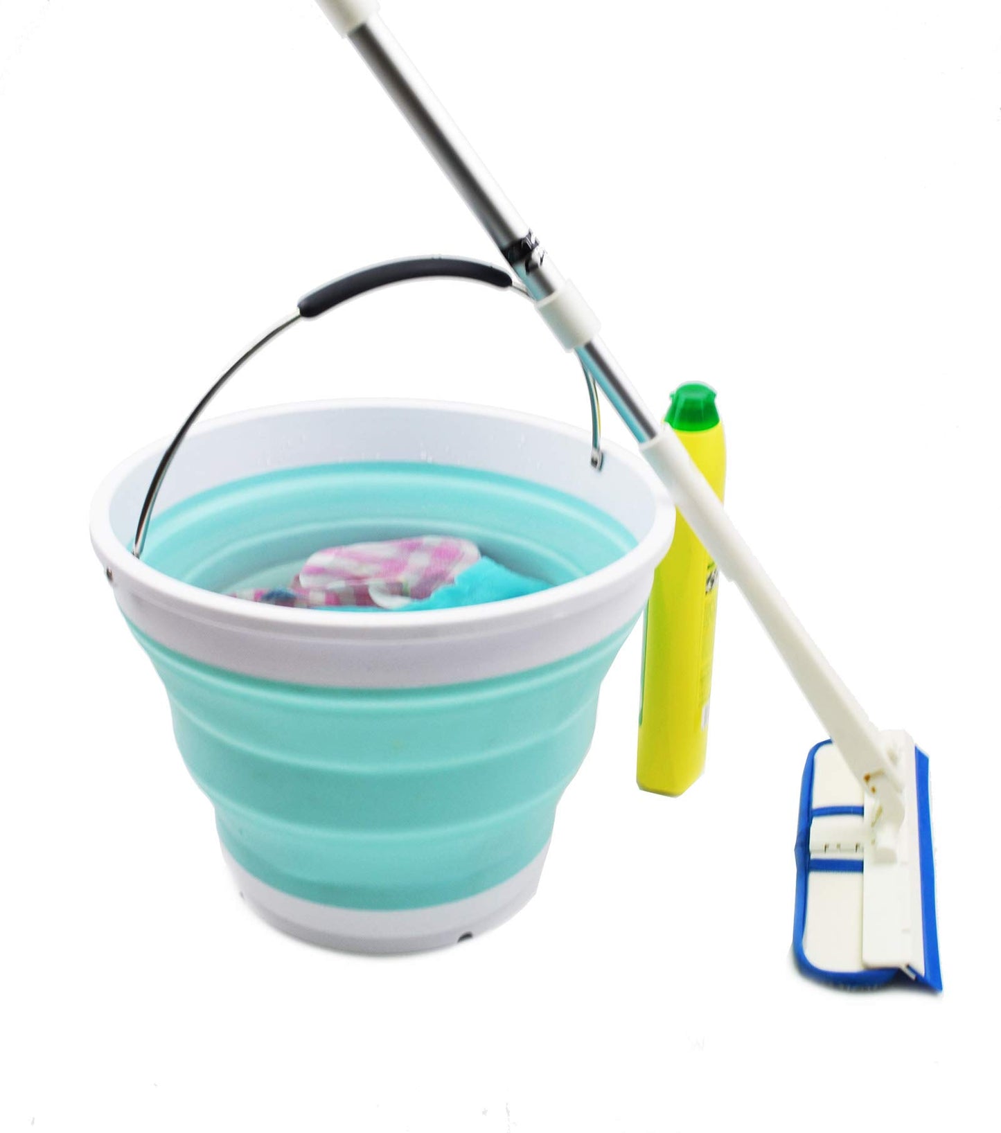 SAMMART 10L Collapsible Plastic Bucket - Foldable Round Tub - Portable Fishing Water Pail - Space Saving Outdoor Waterpot, 2 Pieces Box Pack…
