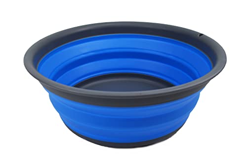 SAMMART 7.5L Collapsible Tub - Foldable Dish Tub - Portable Washing Basin - Space Saving Plastic Washtub