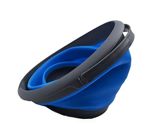 SAMMART 8.5L Collapsible Plastic Bucket - Foldable Round Tub - Portable Fishing Water Pail - Space Saving Outdoor Waterpot. Size 31cm Dia