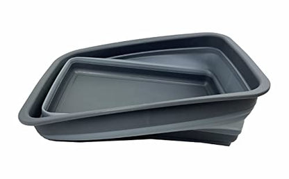 SAMMART 7L Collapsible Tub - Foldable Dish Tub - Portable Washing Basin - Space Saving Plastic Washtub