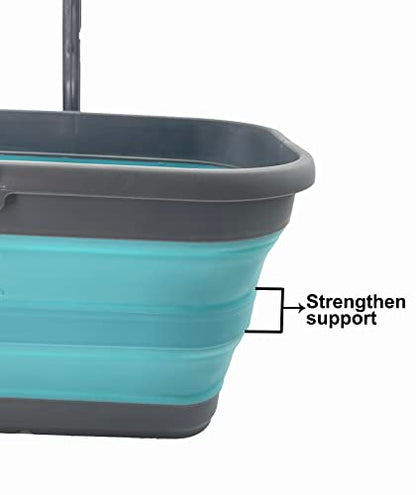 SAMMART 12L Collapsible Rectangular Handy Basket/Bucket