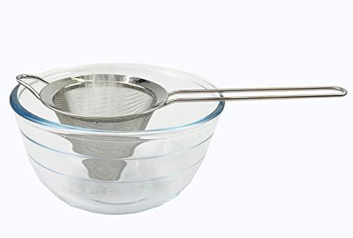 Stainless Steel Mesh Strainer with Straight Handle - Conical Sieve Strainer
