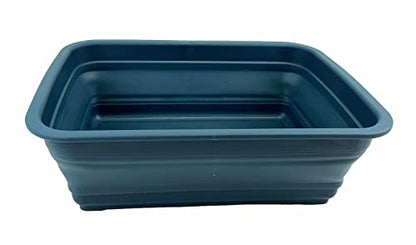 SAMMART 7L Collapsible Tub - Foldable Dish Tub - Portable Washing Basin - Space Saving Plastic Washtub