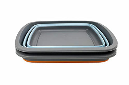 SAMMART New 10L Collapsible Tub-Foldable Dish Tub-Portable Washing Basin-Space Saving Plastic Washtub