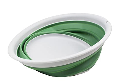 SAMMART 5.5L Collapsible Tub - Foldable Dish Tub - Portable Washing Basin - Space Saving Plastic Washtub