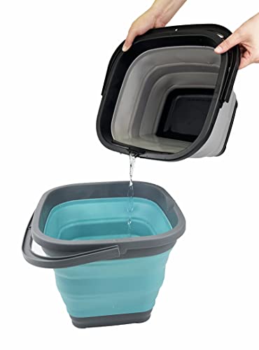 SAMMART 10L Collapsible Rectangular Handy Basket/Bucket