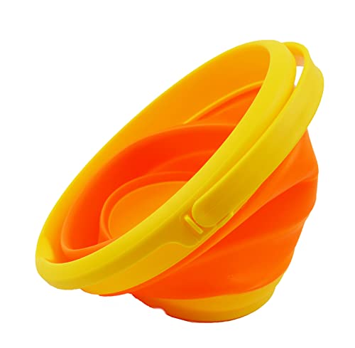 SAMMART 5.5L Collapsible Plastic Bucket - Foldable Round Tub - Portable Fishing Water Pail - Space Saving Outdoor Waterpot.