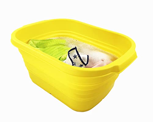 SAMMART 13L Collapsible Tub - Portable Outdoor Picnic Basket - Space Saving Storage Container