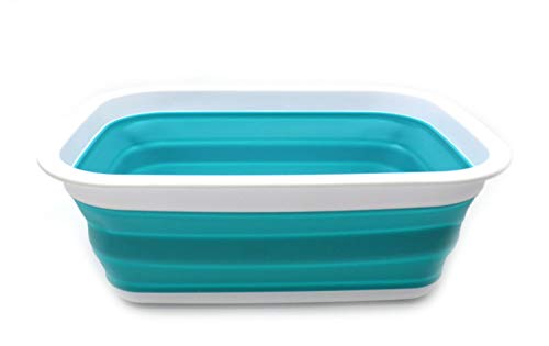 SAMMART SAMMART 9.2L Collapsible Tub - Portable Outdoor Picnic Basket/Crater - Foldable Shopping Bag - Space Saving Storage Container