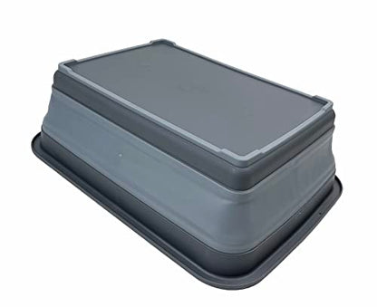 SAMMART 8L Collapsible Tub - Foldable Dish Tub - Portable Washing Basin - Space Saving Plastic Washtub