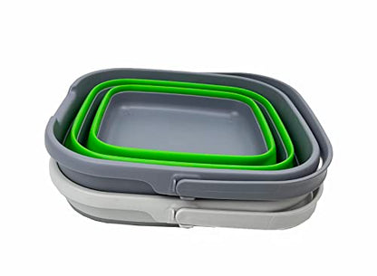 SAMMART 10L Collapsible Rectangular Handy Basket/Bucket